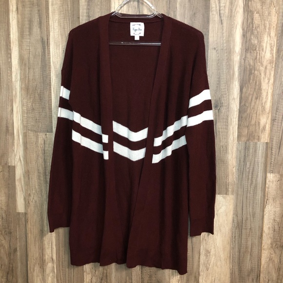 🏷 Hippie Rose Junior’s Varsity Stripe Cardigan - Picture 2 of 5